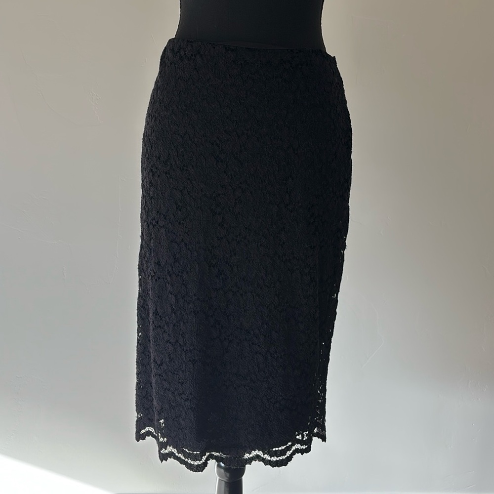 Worthington Elegant Black Lace Skirt